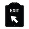 Signmission Exit Exit with Left Arrow Heavy-Gauge Aluminum Architectural Sign, 24" H, 18" L, BW-1824-24032 A-DES-BW-1824-24032 - alternate 1